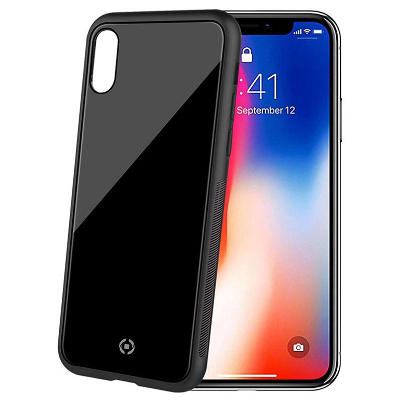 Celly Diamond iPhone XS Max Cover mit Panzerglas Rückseite