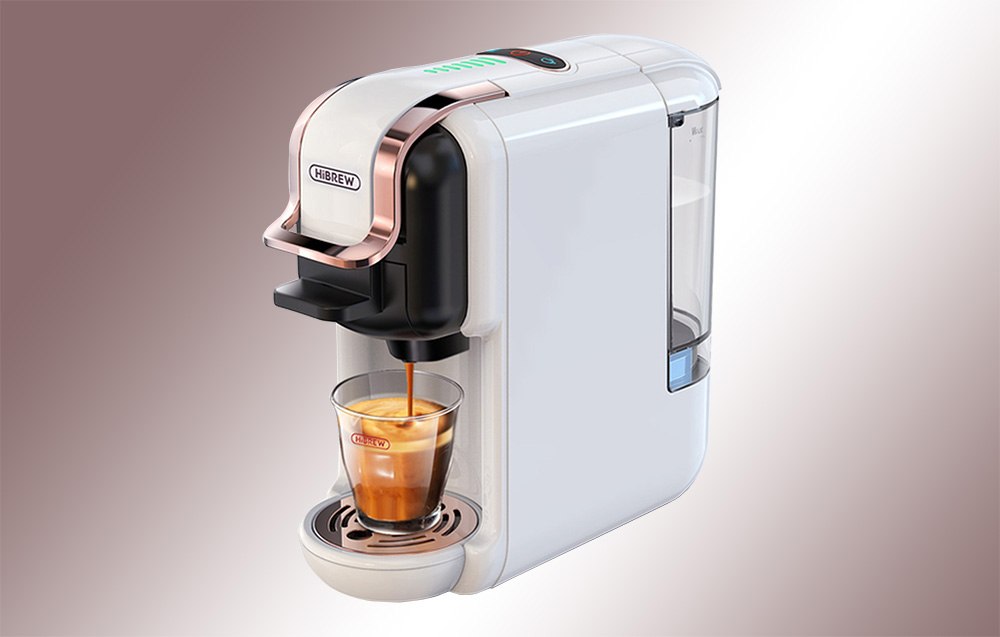 HiBREW H2B Kapsel-Kaffeemaschine 5-in-1 - weiß