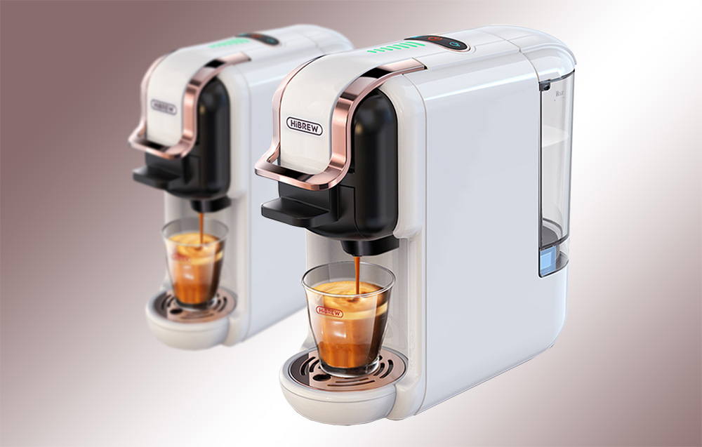 HiBREW H2B Kapsel-Kaffeemaschine 5-in-1 - weiß